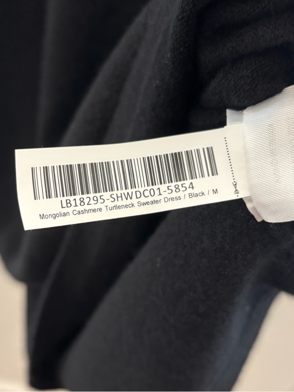 Quince Mongolian Cashmere Turtleneck Sweater Dress Black M - Picture 13 of 13